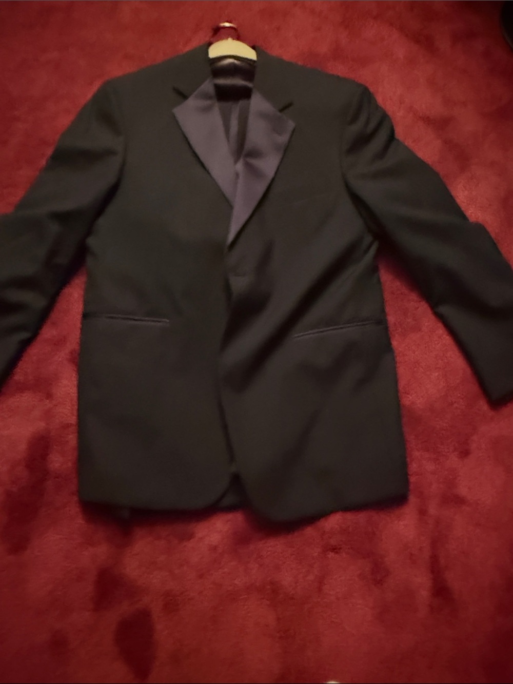 Black Men's Tuxedo Blazer with Satin Lapel